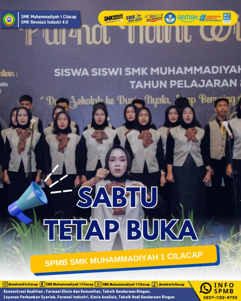 SMK Muhammadiyah 1 Cilacap Buka Pendaftaran Peserta Didik Baru Tahun Ajaran 2025/2026